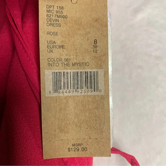 Cremieux pink dress NWT size 8.  Devin style and has pockets - Picture 7 of 11